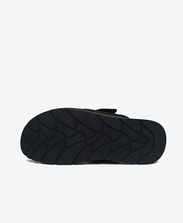 Erkek Siyah Nubuk Hakiki Deri Terlik - 6