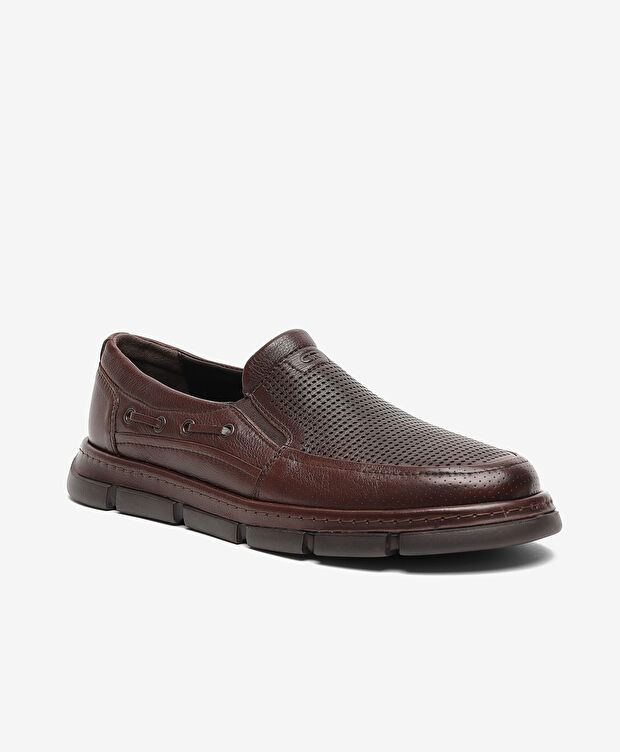 Erkek Kahverengi Hakiki Deri Comfort Ayakkabı - 2