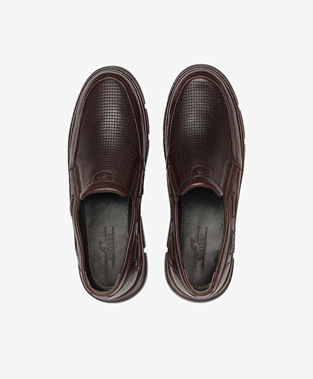 Erkek Kahverengi Hakiki Deri Comfort Ayakkabı - 5