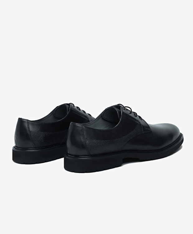 Erkek Siyah Hakiki Deri Klasik Ayakkabı - 4