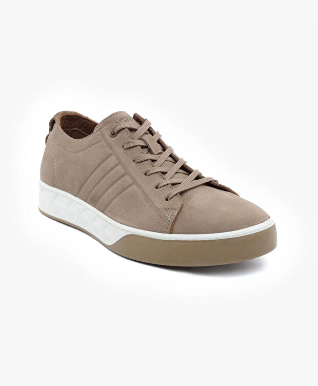 Erkek Vizon Hakiki Deri Sneaker Ayakkabı - 2