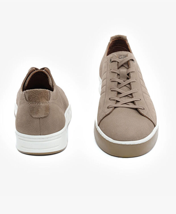 Erkek Vizon Hakiki Deri Sneaker Ayakkabı - 7