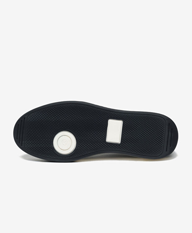 Erkek Siyah Hakiki Deri Sneaker Ayakkabı - 6