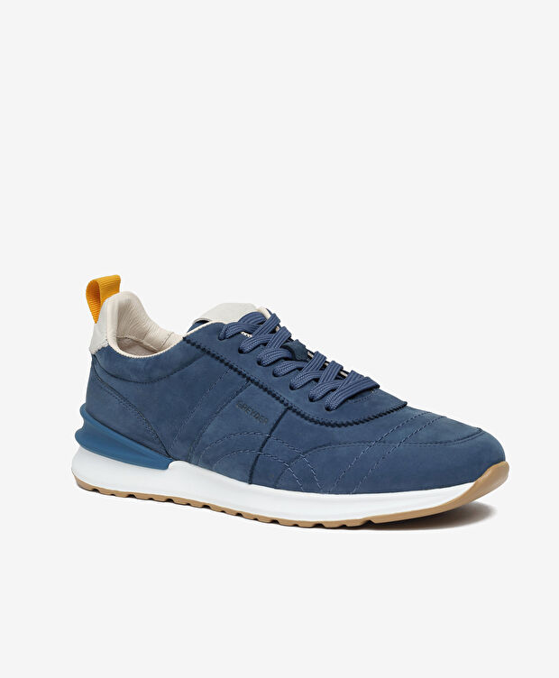 Erkek Lacivert Hakiki Deri Günlük Spor Ayakkabı - 2