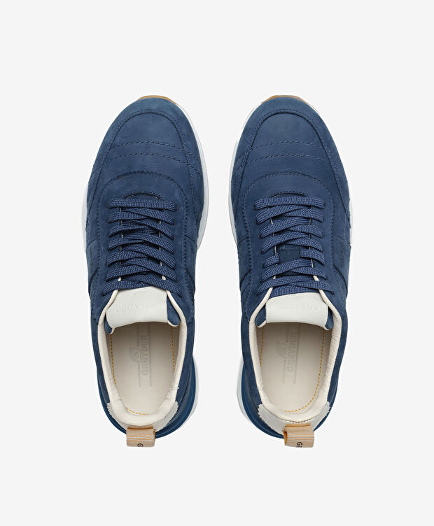 Erkek Lacivert Hakiki Deri Günlük Spor Ayakkabı - 5