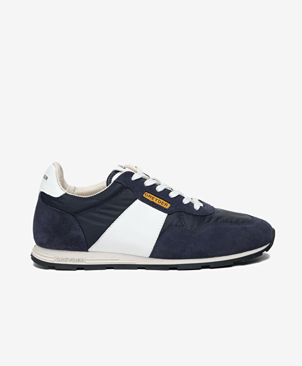 Erkek Lacivert Hakiki Deri Günlük Spor Ayakkabı - 1