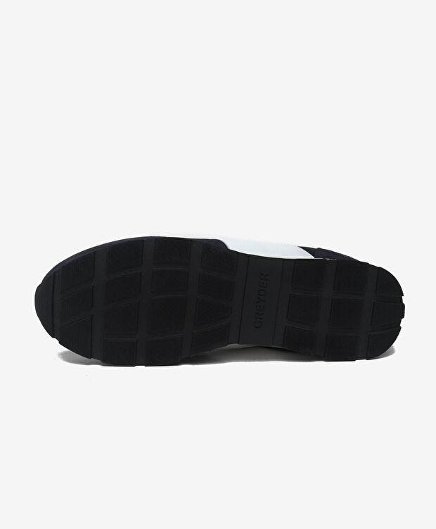 Erkek Lacivert Hakiki Deri Günlük Spor Ayakkabı - 6