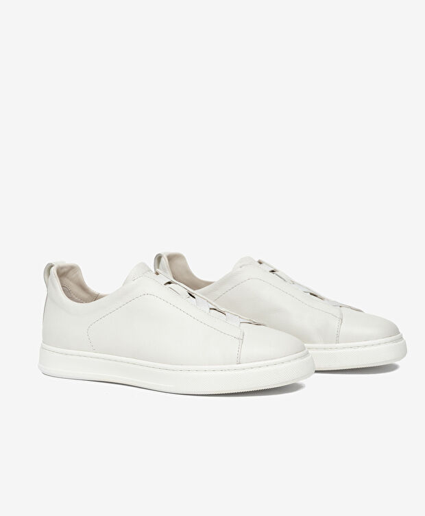 Erkek Beyaz Hakiki Deri Sneaker Ayakkabı - 3