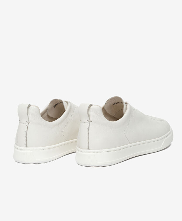 Erkek Beyaz Hakiki Deri Sneaker Ayakkabı - 4