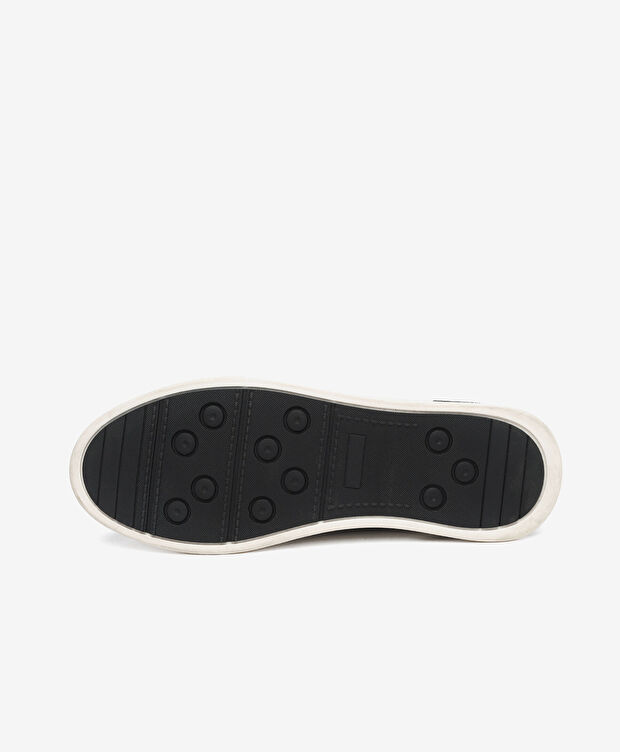 Erkek Siyah Hakiki Deri Sneaker Ayakkabı - 6