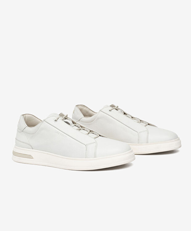 Erkek Beyaz Hakiki Deri Sneaker Ayakkabı - 3
