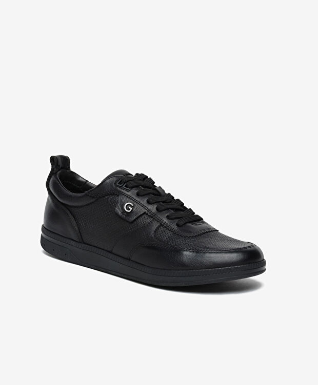 Erkek Siyah Hakiki Deri Casual Ayakkabı - 2