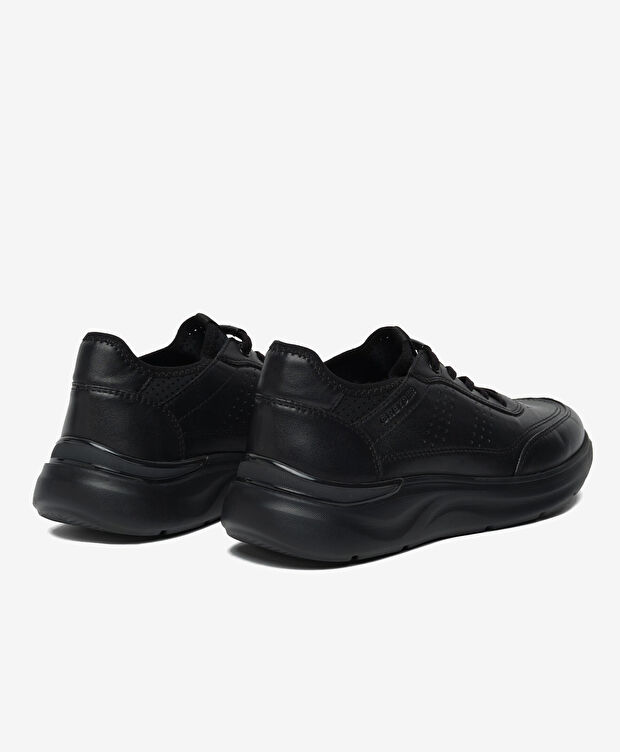 Erkek Siyah Hakiki Deri Casual Ayakkabı - 4