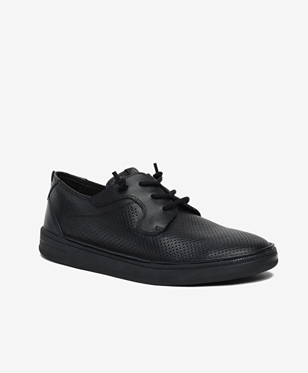 Erkek Siyah Hakiki Deri Comfort Ayakkabı - 2