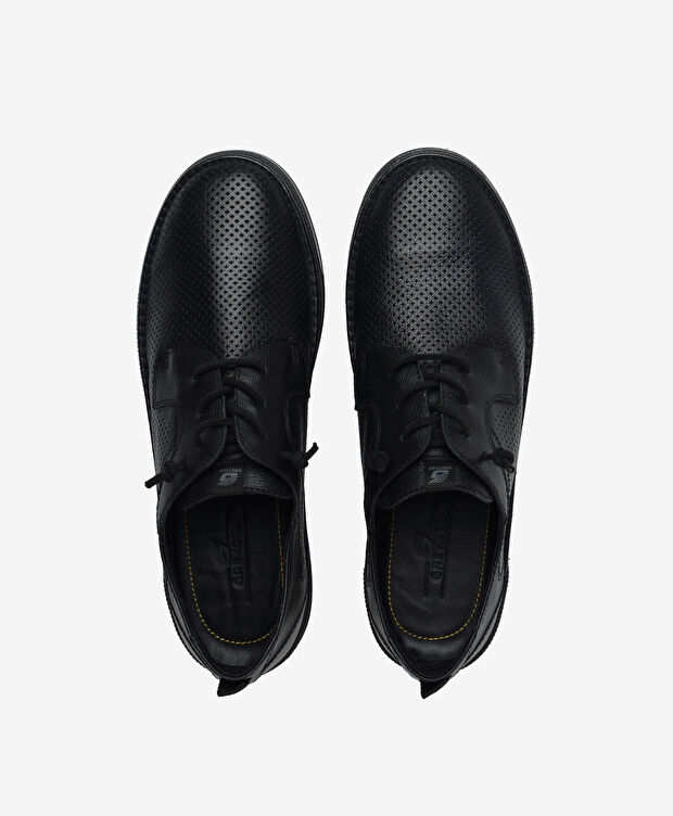 Erkek Siyah Hakiki Deri Comfort Ayakkabı - 5