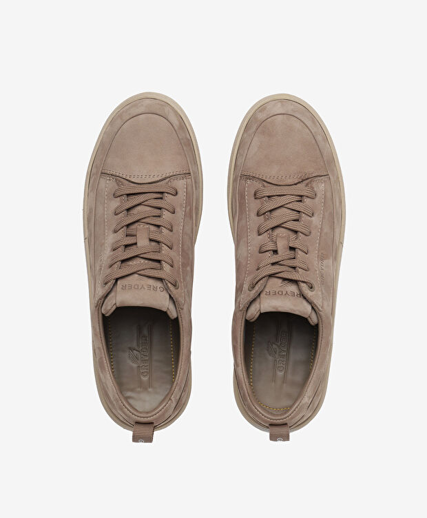 Erkek Vizon Hakiki Deri Sneaker Ayakkabı - 5