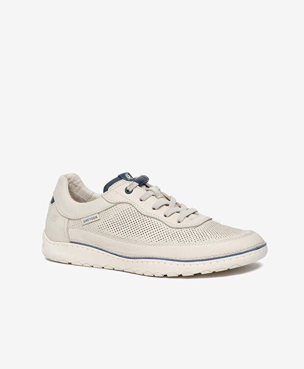 Erkek Kirli Beyaz Hakiki Deri Casual Ayakkabı - 2