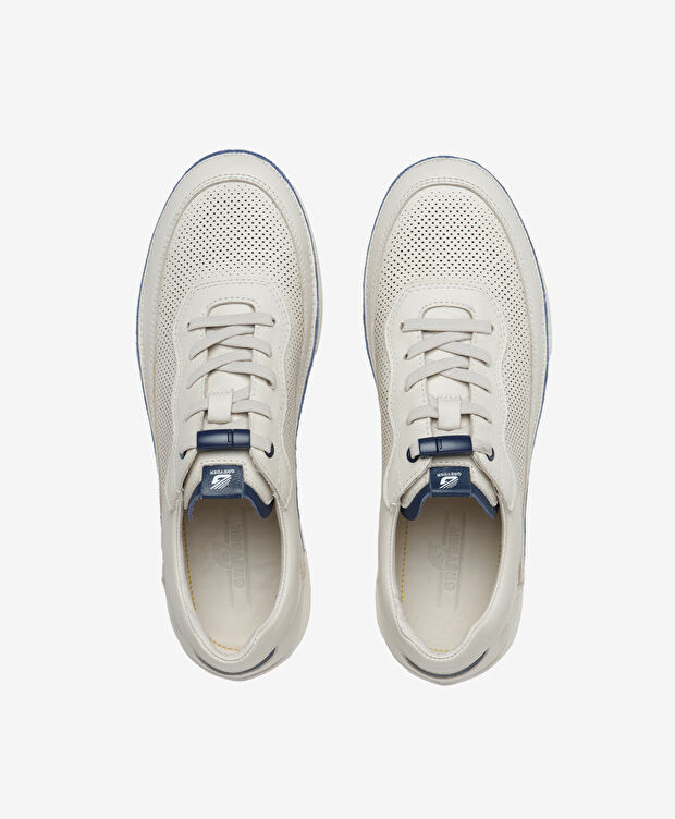 Erkek Kirli Beyaz Hakiki Deri Casual Ayakkabı - 5