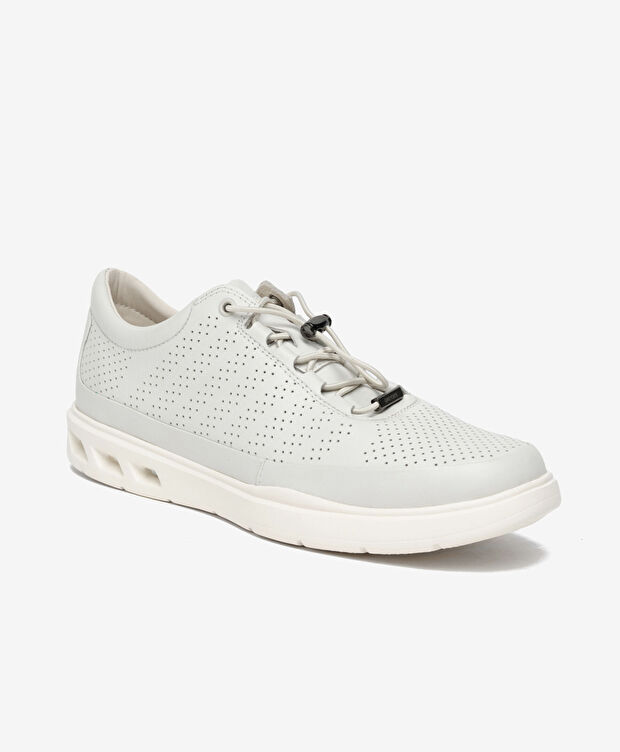 Erkek Kirli Beyaz Hakiki Deri Comfort Ayakkabı - 2