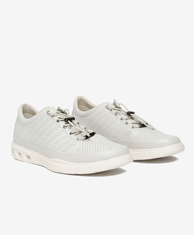 Erkek Kirli Beyaz Hakiki Deri Comfort Ayakkabı - 3