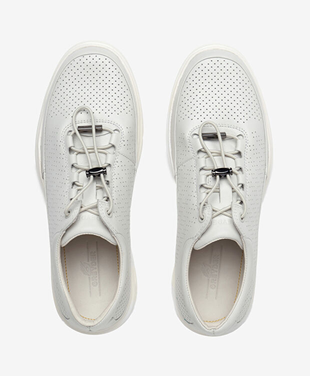 Erkek Kirli Beyaz Hakiki Deri Comfort Ayakkabı - 5