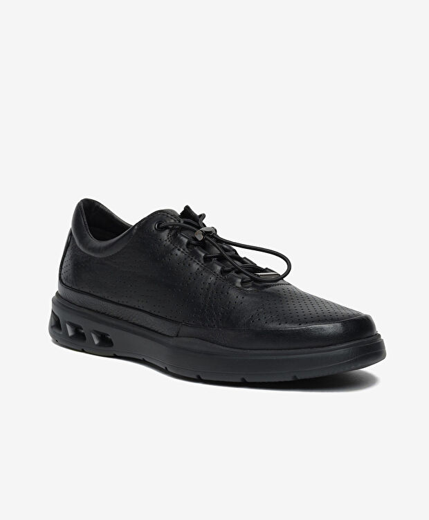 Erkek Siyah Hakiki Deri Comfort Ayakkabı - 2