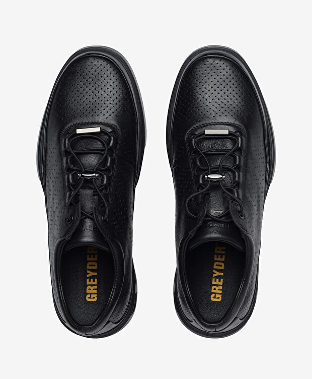 Erkek Siyah Hakiki Deri Comfort Ayakkabı - 5