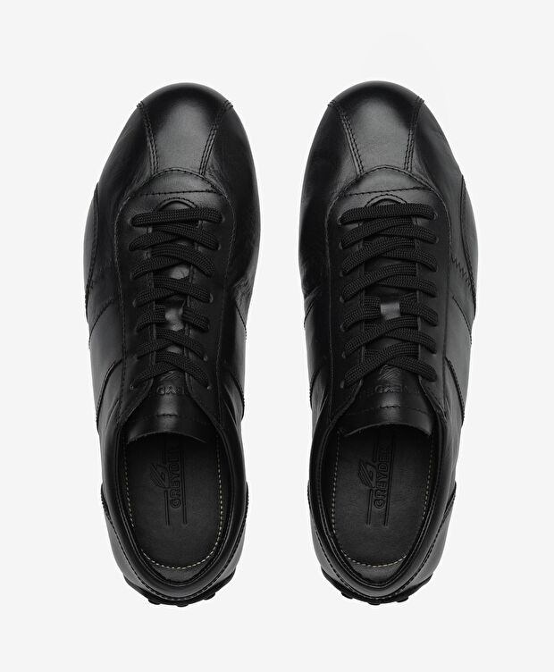 Erkek Siyah Hakiki Deri Günlük Spor Ayakkabı - 5