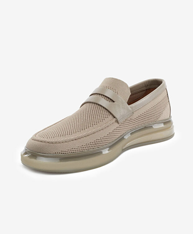 Erkek Bej Loafer Ayakkabı - 3
