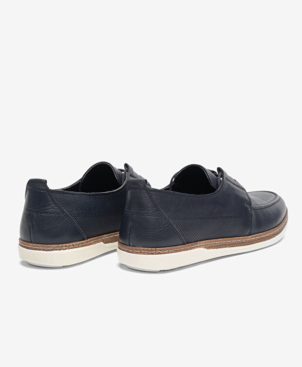 Erkek Lacivert Hakiki Deri Casual Ayakkabı - 4