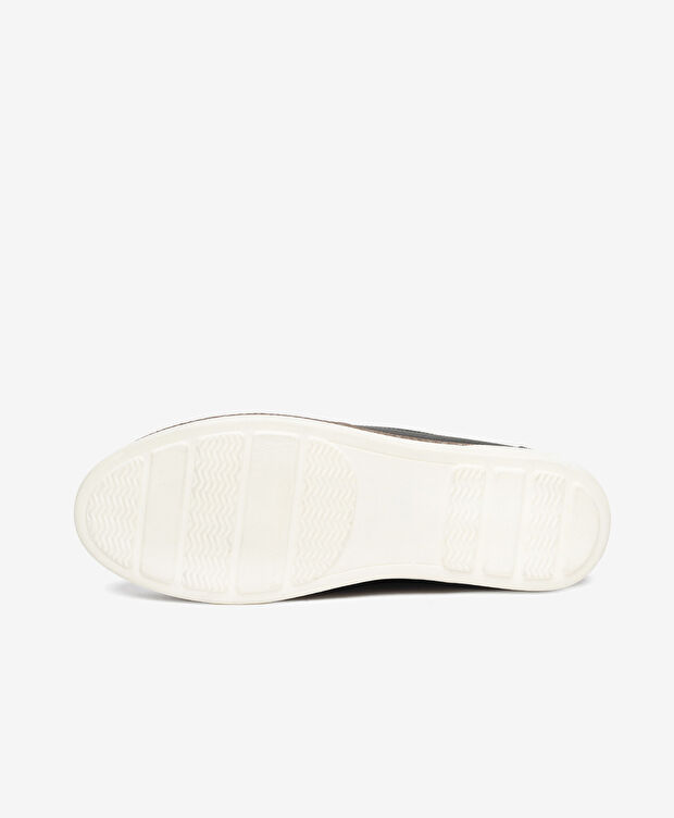 Erkek Siyah Hakiki Deri Casual Ayakkabı - 6