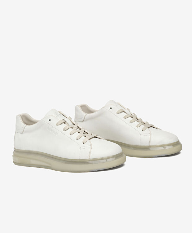 Erkek Beyaz Hakiki Deri Sneaker Ayakkabı - 3