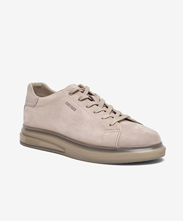 Erkek Vizon Hakiki Deri Sneaker Ayakkabı - 2