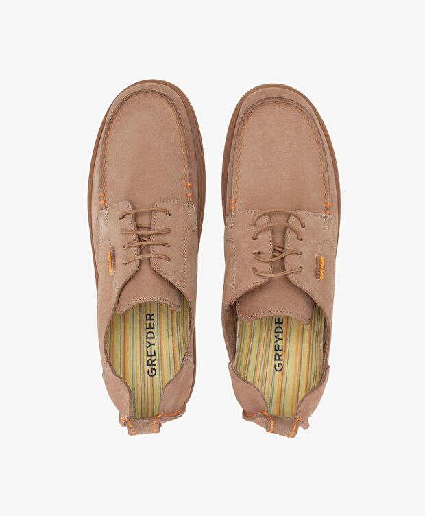 Erkek Vizon Hakiki Deri Casual Ayakkabı - 5