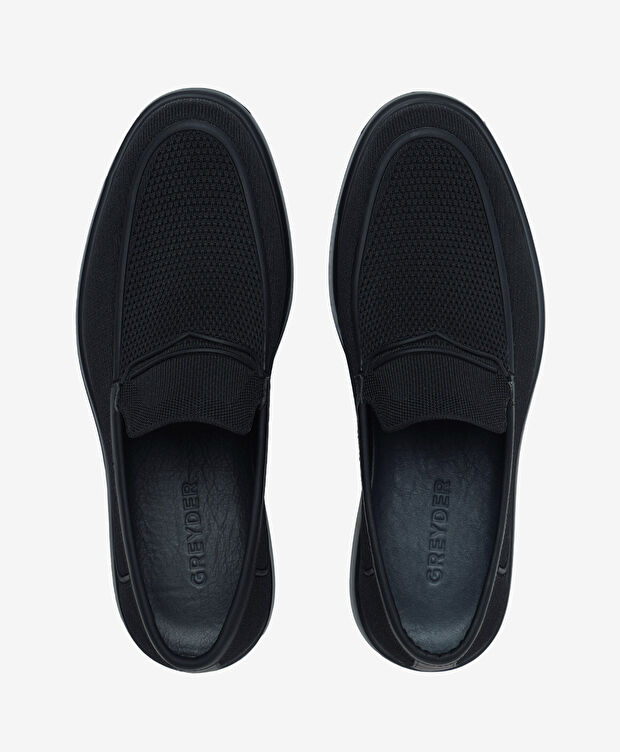 Erkek Siyah Loafer Ayakkabı - 5