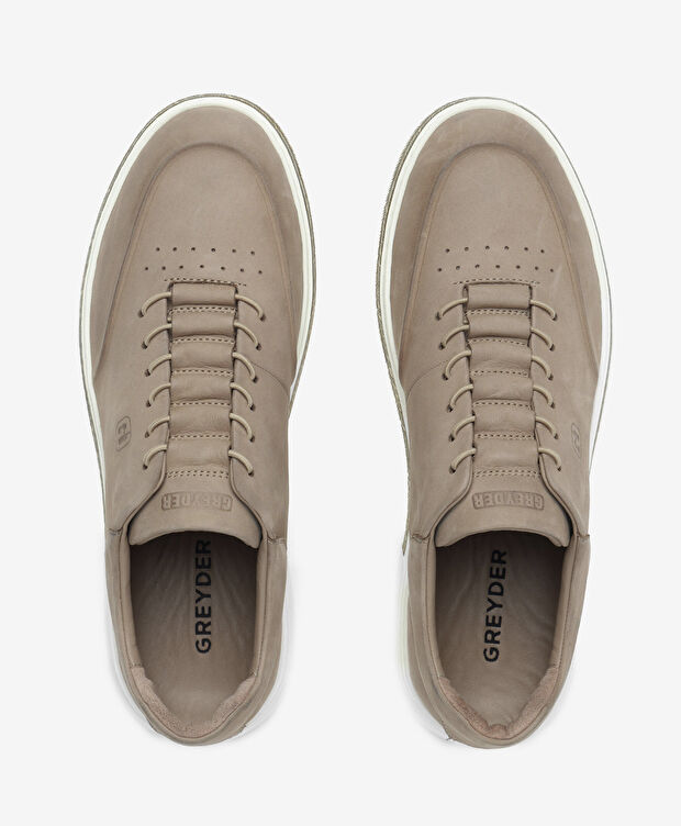 Erkek Vizon Nubuk Hakiki Deri Casual Ayakkabı - 4