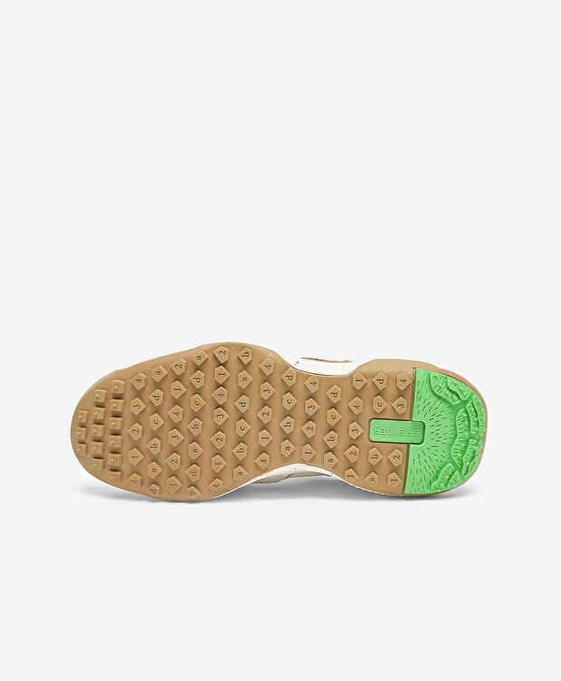 Kadın Altın Beyaz Hakiki Deri Spor Ayakkabı - 6