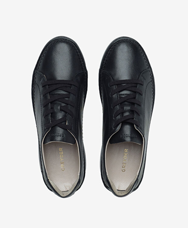 Kadın Siyah Hakiki Deri Casual Ayakkabı - 5