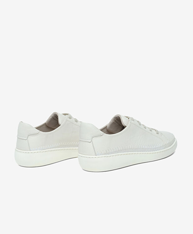 Kadın Beyaz Hakiki Deri Casual Ayakkabı - 4