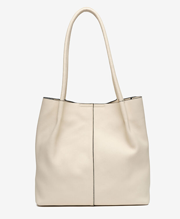 Kadın Bej Siyah Omuz Çantası - 3