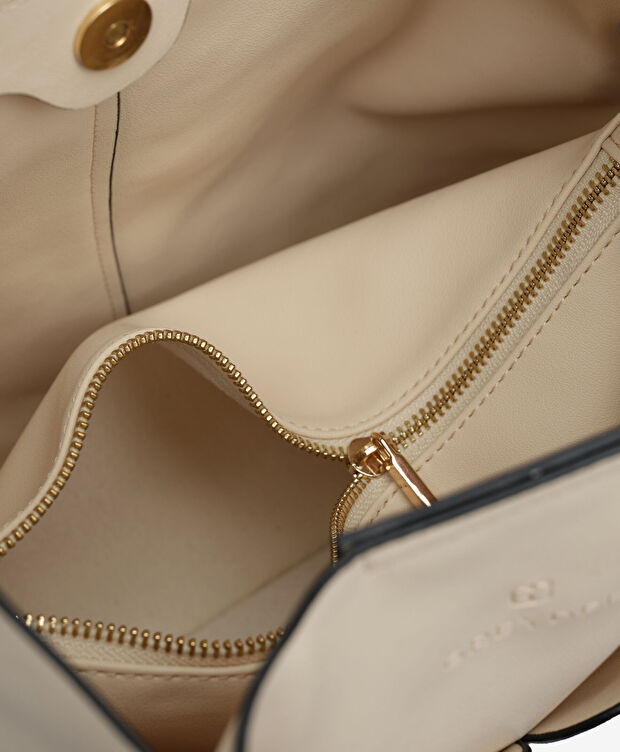 Kadın Bej Siyah Omuz Çantası - 4