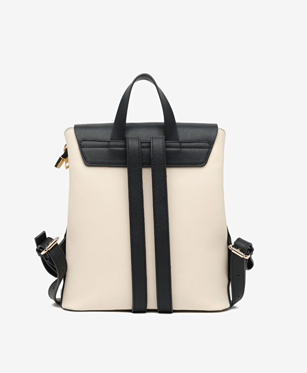 Kadın Bej Siyah Sırt Çantası - 3