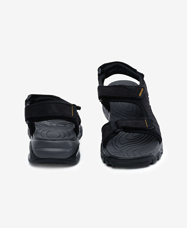 Kadın Siyah Hakiki Deri Sandalet - 7