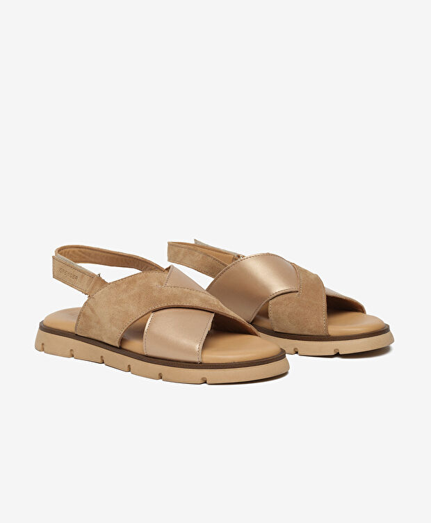 Kadın Taba Hakiki Deri Sandalet - 3