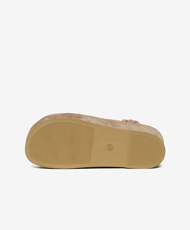 Kadın Tütün Hakiki Deri Comfort Sandalet - 6