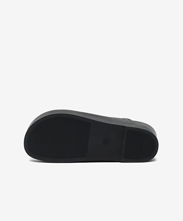 Kadın Siyah Hakiki Deri Comfort Sandalet - 6