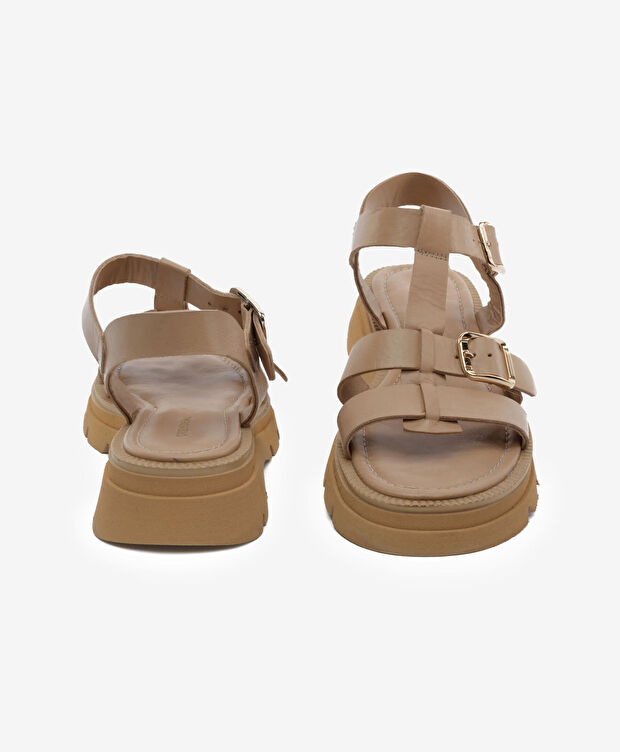 Kadın Vizon Hakiki Deri Sandalet - 7