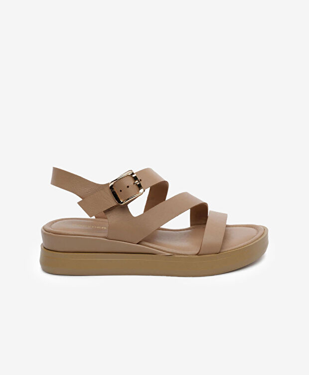 Kadın Vizon Hakiki Deri Sandalet - 1