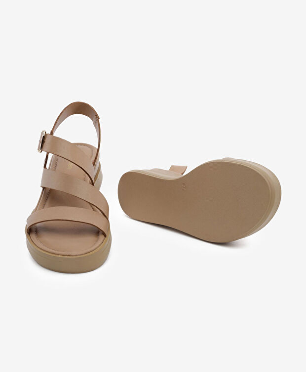 Kadın Vizon Hakiki Deri Sandalet - 6