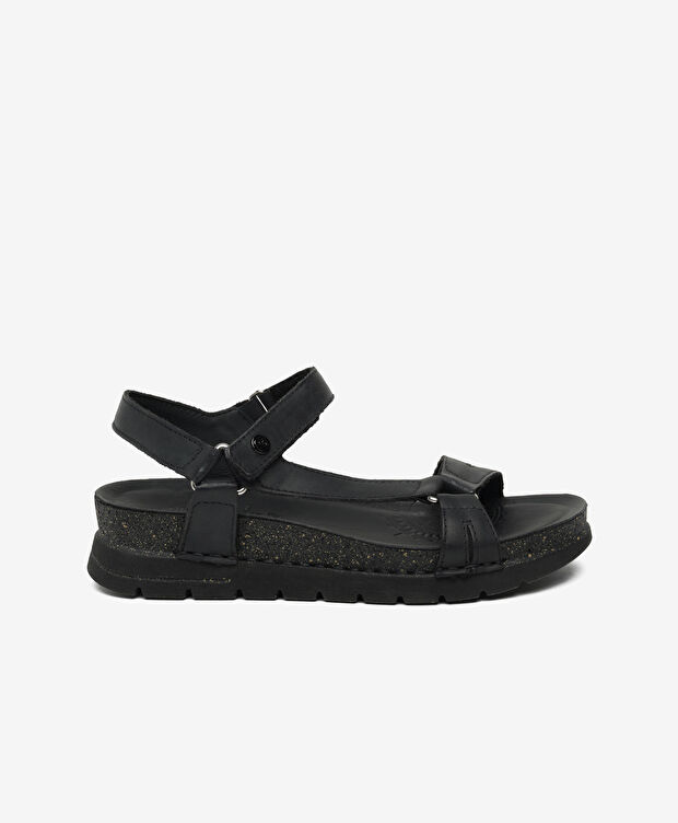 Kadın Siyah Hakiki Deri Sandalet - 1